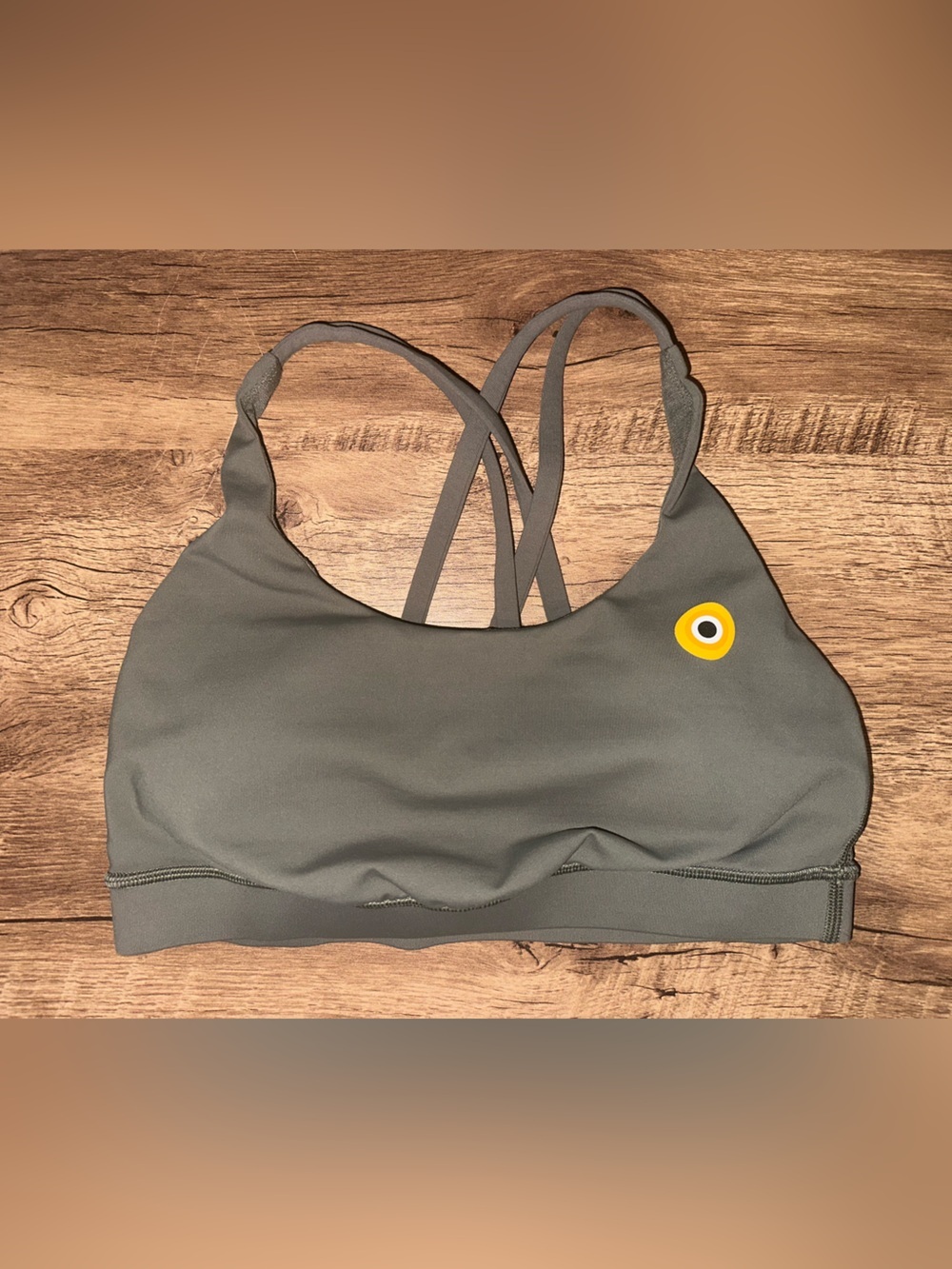 lululemon athletica Olive Green Strappy Sports Bra